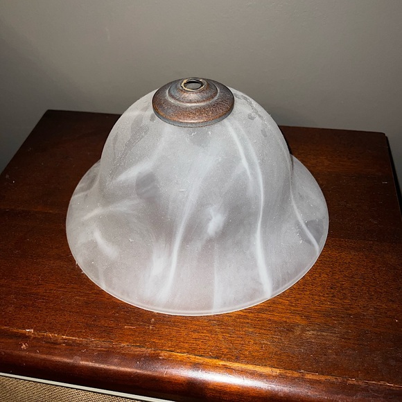Other - Vintage Frosted Glass Bell Shaped Lamp Shade